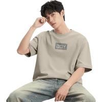 班尼路 220g纯棉短袖T恤 浅卡其 2XL 男士上衣