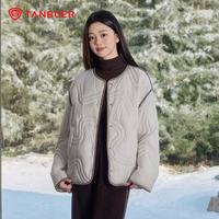 坦博尔 小个子叠穿羽绒服女短款轻薄秋冬百搭保暖秋冬外套TB5330258D 知春米 XS (155)