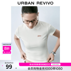 UR 字母刺绣 女士T恤