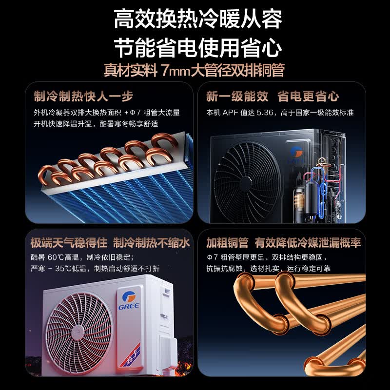 格力 KFR-35GW/NhGu1BAj 新一级能效 1.5匹 壁挂式空调