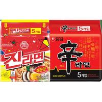 NONGSHIM/农心 方便面 辛拉面5袋+辣味金拉面5袋
