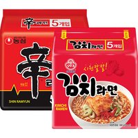NONGSHIM/农心 方便面 辛拉面5袋+不倒翁泡菜面5袋