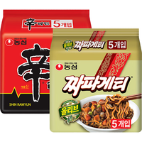 NONGSHIM/农心 方便面套装 辛拉面5袋+炸酱面5袋