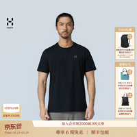 HAGLÖFS HAGLOFS火柴棍男女户外徒步轻薄羊毛速干透气T恤 男款-纯黑 XS010