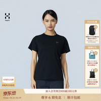 HAGLÖFS HAGLOFS火柴棍女子户外徒步轻薄羊毛速干透气T恤 女款-纯黑 M020