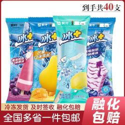 蒙牛 蓝莓芒果雪泥味海盐柠檬棒冰葡萄酸奶冰淇淋组合 40支