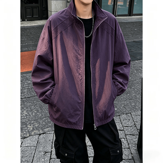月伊纺 立领冰丝防晒衣 粉色 XL 男士夹克