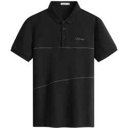 与狼共舞 冰氧吧7A抗菌 黑色 2XL POLO衫