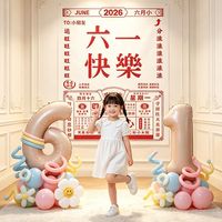 寻年味 六一儿童节装饰布置幼儿园教室背景挂布日历61端午节活动拍照道具