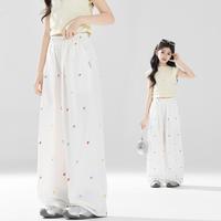 URBANSHOW 女童阔腿直筒长裤