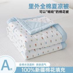 多喜爱 全棉100%新疆棉花被 夏凉被 可机洗空调被 清凉家用 学生宿舍被子