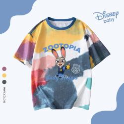 Disney baby 迪士尼宝宝 男童短袖休闲潮流扎染T恤中大童学生上衣