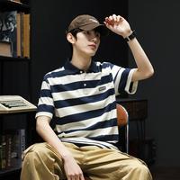 唐狮 条纹短袖 POLO衫
