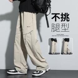 唐狮 2026年男士裤子宽松工装裤休闲裤潮牌男装长裤男拉链休闲长裤