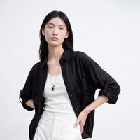 迪赛尼斯 莱赛尔宽松轻薄衬衫夏智性通勤百搭休闲上衣女