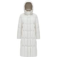 波司登 鹅绒填充 连帽长款收腰 女士羽绒服