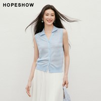  HOPESHOW/红袖 条纹提花 女士针织开衫