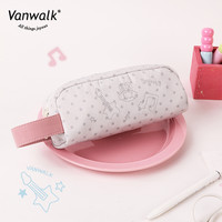 VANWALK happy band学生笔袋便携文具袋大容量拉链收纳袋女