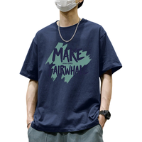 马克华菲 重磅纯棉 藏青色 XL 男士T恤