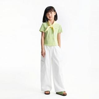 安奈儿 女童不易皱宽松休闲长裤