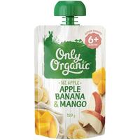  Only Organic 有机 婴儿辅食  【新口味】草莓枸杞酸奶早餐果泥(1岁+）100g 苹果香蕉果泥（4个月以上）120g 香梨芒果果泥（4月以上）120g 苹果桃子甜杏果泥（4个月以上）120g 芒果菠菜羽衣甘蓝蔬果泥（6个月以上）120g 苹果香蕉芒果果泥（6个月以上）120g 香蕉蓝莓藜麦谷物果泥（6个月以上）120g 苹果香蕉香梨果泥（6个月以上）120g 芒果椰子藜麦谷物果泥（6个月以上）120g 芒果苹果酸奶果泥（8个月以上）120g 香蕉树莓香草果泥（8个月以上）120g 香蕉果莓酸奶果泥（8个月以上）120g 芒果大米布丁果泥（8个月以上）120g 【新口味】椰子香蕉巴西莓果泥（1岁+）100g 【新口味】香蕉香草希腊酸奶果泥（1岁+）100g 【新口味】芒果枸杞希腊酸奶果泥（1岁+）100g 【新口味】芒果香蕉百香果椰子亚麻籽果泥(1岁+）100g 【新口味】香蕉混合浆果椰子奇亚籽口味果泥（1岁+）100g 【新口味】奇异果梨燕麦果泥（8个月以上）120g 【新口味】苹果蓝莓黑莓燕麦果泥（8个月以上）120g 二段 120g 120g
