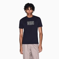 Armani Exchange 阿玛尼26年春夏新款男士纯棉圆领短袖撞色T恤