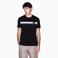 Armani Exchange 阿玛尼26春夏新款男士圆领短袖正肩印花纯棉T恤