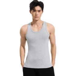 猫人 抑菌 男士背心 10A抑菌男士背心薄款-白色 3XL