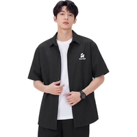 班尼路 冰感短袖衬衫 黑色 2XL