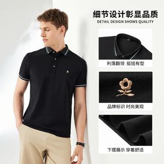 梦特娇 桑蚕丝弹力透气 男士POLO衫