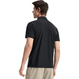 FILA 菁英POLO 男子针织短袖 深黑 XL POLO衫