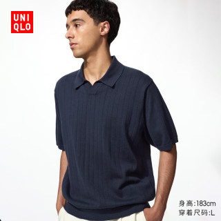  UNIQLO/优衣库 可机洗 男士polo衫 69 藏青色