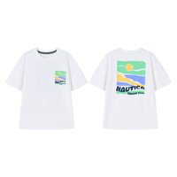 NAUTICA 丝光棉 儿童短袖T恤 白色 150