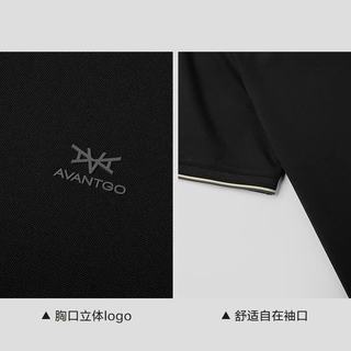 HLA海澜之家 含桑蚕丝 翻领短袖POLO衫 男