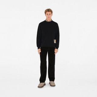 BURBERRY 格纹标签棉质运动衫 81018891 男士卫衣