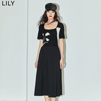 LILY/丽丽 针织拼接 女士连衣裙
