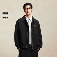 杰克琼斯 可拆卸毛领 翻领棉服