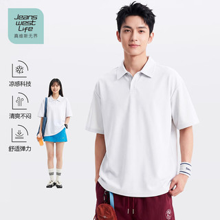 JEANSWEST LIFE 无界凉感透气 翻领宽松 短袖POLO衫
