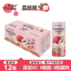 越南进口NFC果汁气泡水菠萝味整箱碳酸饮料汽水330ml