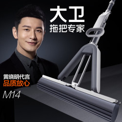 大卫 海绵拖把免手洗 M14_38cm宽1杆2头