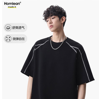  Homlean 拼接设计 男士短袖