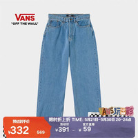 VANS 官方 男子纯棉梭织长裤灰蓝色牛仔裤 灰蓝色