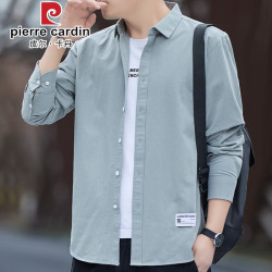 皮尔·卡丹 皮尔卡丹（pierre cardin）纯棉男士短袖衬衫夏季新款百搭100%全棉工装外套男衬衣男装