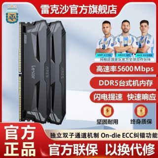 百亿补贴：雷克沙 DDR5台式机运行5600马甲内存条32GB（16GB*2套条）电脑通用双通道内存条