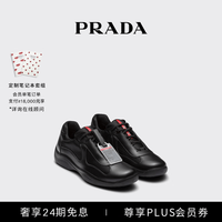 PRADA 男士America'sCupOriginal厚底运动鞋 黑色 41.5 （7.5）