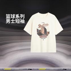 李宁 短袖男士轻薄清爽T恤BAD5篮球男装上衣夏季休闲透气短T