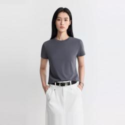 PRICH 简约基础款凉爽圆领短袖T恤2026夏新款休闲上衣女