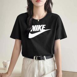 NIKE 大LOGO印花夏季舒适休闲女式短袖T恤