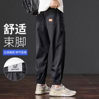 大嘴猴 男式时尚休闲裤夏季宽松透气束脚裤子男潮流百搭运动裤男裤