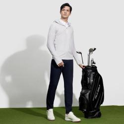 FILA 男装运动外套男士基础轻薄防晒衣针织连帽上衣